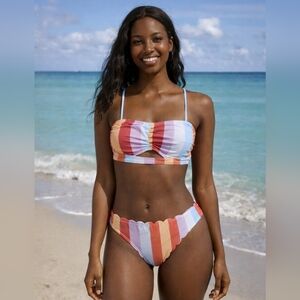 Striped Multicolor Bikini Set